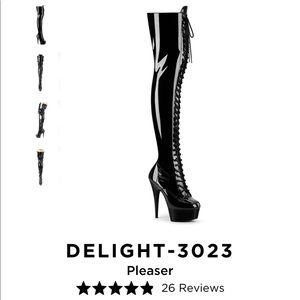 COPY - Pleaser Delight Thigh-high Boots - Size 6